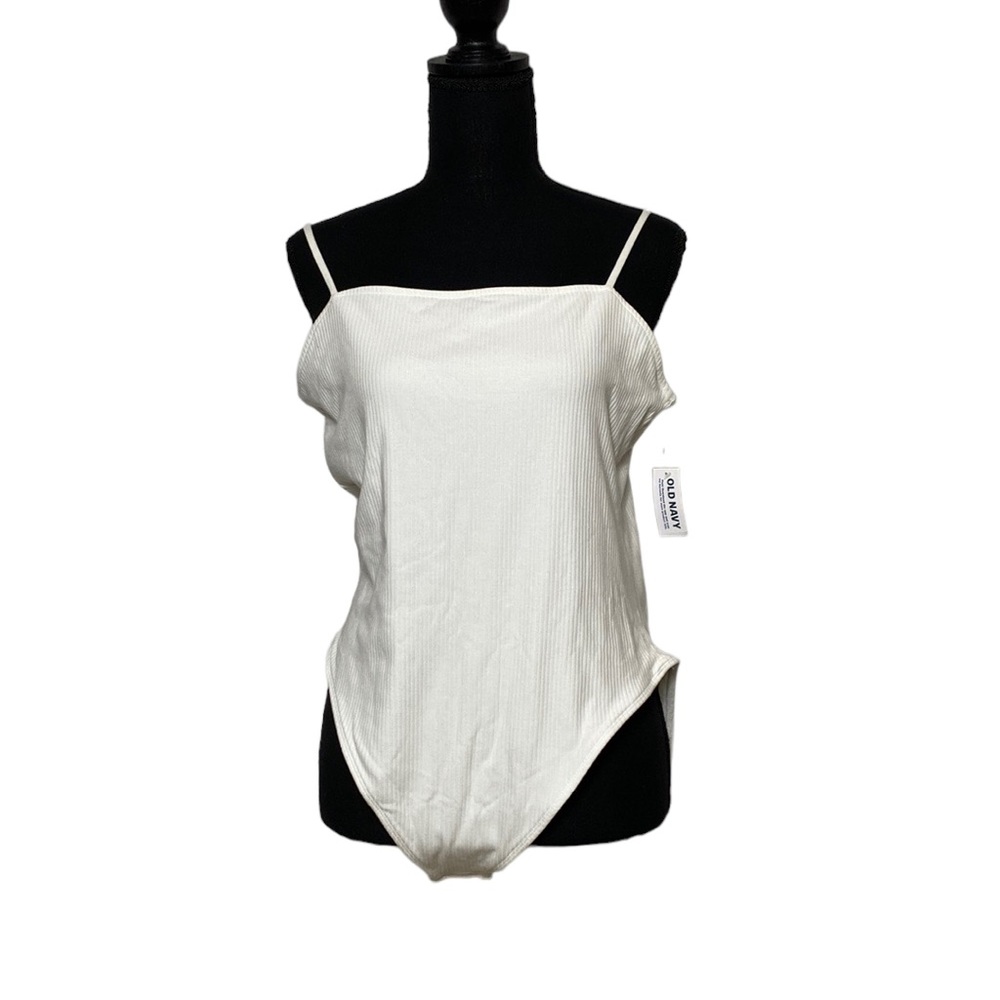 Old Navy White Sleeveless Body Suit XL